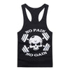 New Bodybuilding Golds Gym Singlet Stringer Skull NO PAIN NO GAIN Fitness Muscle Men Tight Workout Tank Vest