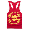 New Bodybuilding Golds Gym Singlet Stringer Skull NO PAIN NO GAIN Fitness Muscle Men Tight Workout Tank Vest