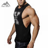 New Men's Vivid Gym Tank Tops Low Cut Armholes Vest Sexy Men's Tank Xman Muscle Man's Fitness Sport Suit AD26