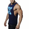 New Men's Vivid Gym Tank Tops Low Cut Armholes Vest Sexy Men's Tank Xman Muscle Man's Fitness Sport Suit AD26