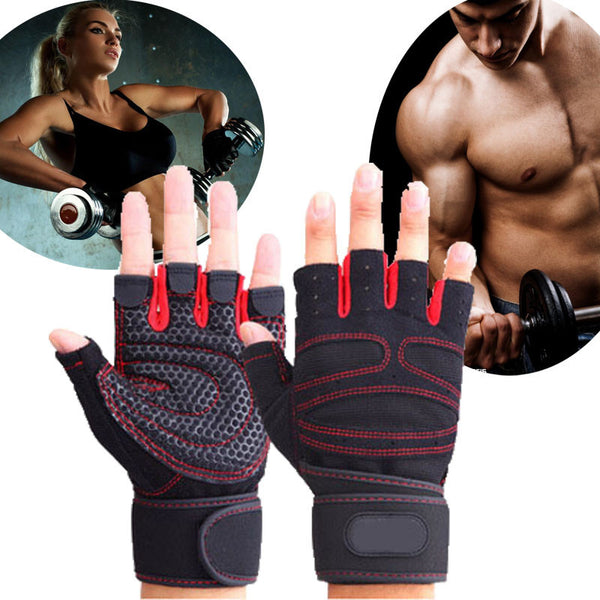 Sports Gym Gloves Half Finger Breathable Weightlifting Fitness Gloves Dumbbell Men Women Weight lifting Gym Gloves Size M/L/XL