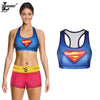 2016 Super Hero Summer Vest Athletic Women Punk Sexy Kawaii Tank Top Fitness Running Sports GYM Sleeveless Crop Tops F1555