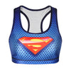 2016 Super Hero Summer Vest Athletic Women Punk Sexy Kawaii Tank Top Fitness Running Sports GYM Sleeveless Crop Tops F1555