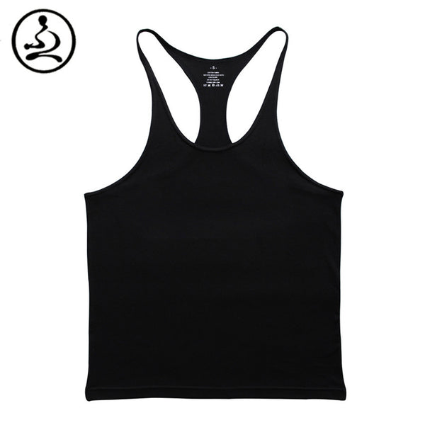 Plain Gym Tank Top Fitness Men Blank Bodybuilding Stringer Singlets Gym Shark Sleeveless Sport Suit T-shirt Cotton Custom Logo
