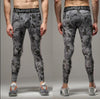 2016 gym men's printed stretch breathable camouflage exercise basketball fitness running pants leggings quick-drying tights