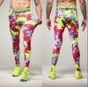 2016 gym men's printed stretch breathable camouflage exercise basketball fitness running pants leggings quick-drying tights