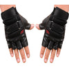 Mens PU leather driving gloves Gym Exercise Training Sport Fitness Sports Half Finger Leather Gloves free shipping Wholesale