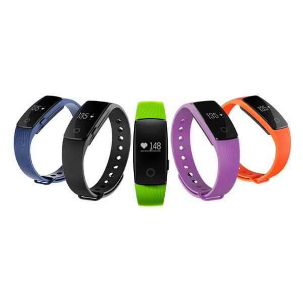 Hot ID107 Bluetooth 4.0 Smart Bracelet smart band Heart Rate Monitor Wristband Fitness Tracker for Android iOS Smartphone